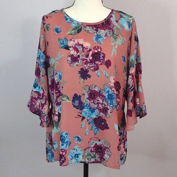 Daytrip Tops - Daytrip Pink Floral Tunic